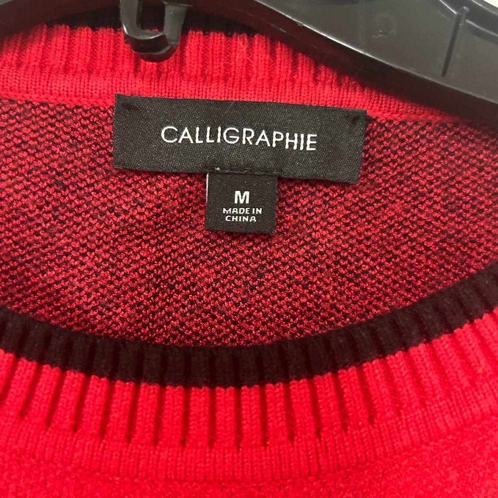 Calligraphie Red and Black Sweater - Picture 3 of 7